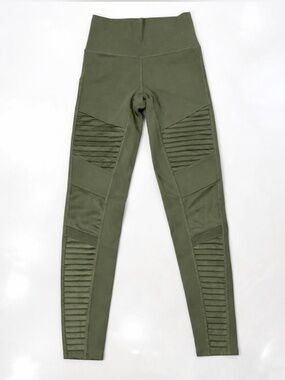 Alo Yoga Moto Leggings – Army Green 💚